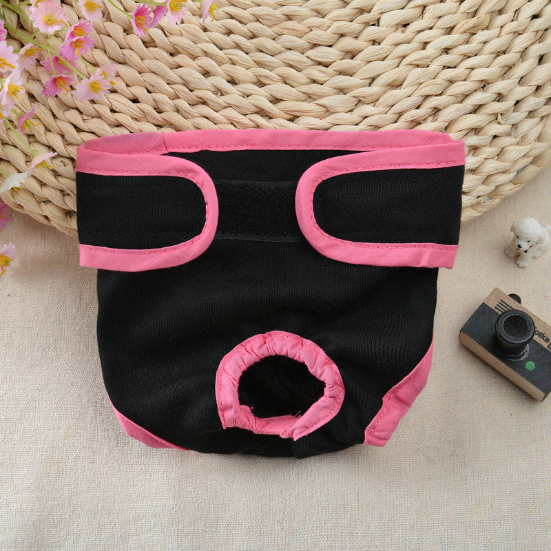 Dog Physiological Shorts – Waterproof Adjustable Diaper Pants with Cute Patterns for Puppies & Small Dogs