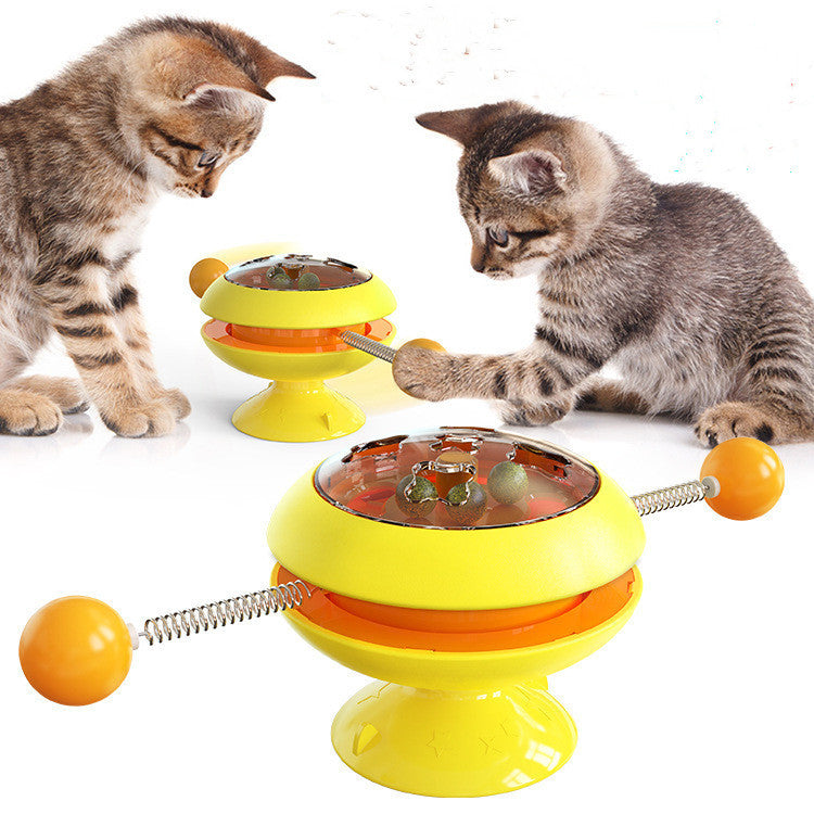 Rotating Cat Toy with Catnip – Interactive Training & Play Accessory for Cats & Kittens