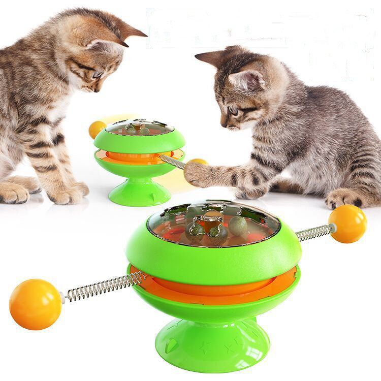 Rotating Cat Toy with Catnip – Interactive Training & Play Accessory for Cats & Kittens