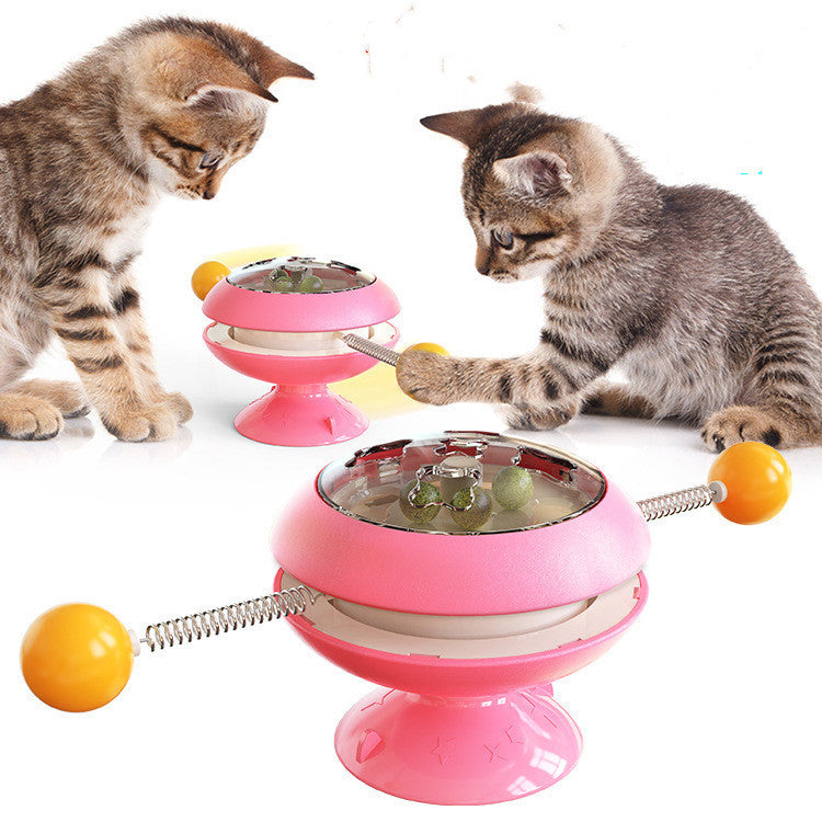 Rotating Cat Toy with Catnip – Interactive Training & Play Accessory for Cats & Kittens