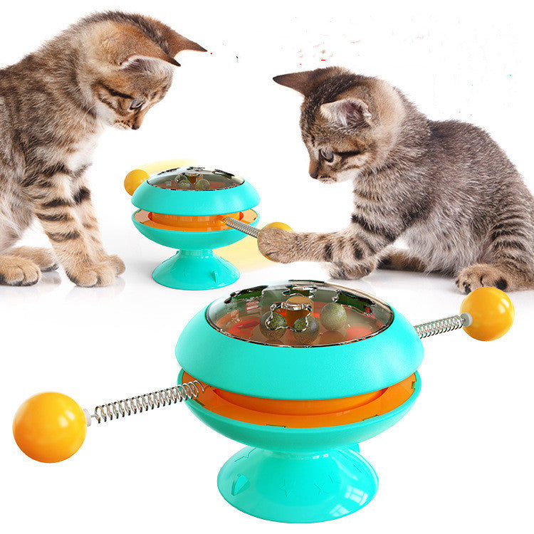 Rotating Cat Toy with Catnip – Interactive Training & Play Accessory for Cats & Kittens