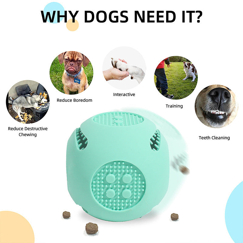 Silicone Dog Food Leakage Toy – Durable Treat-Dispensing Slow Feeder for Dogs & Puppies