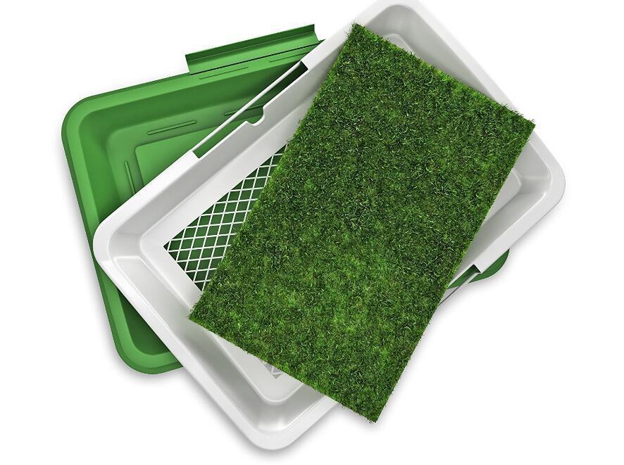 Flat Pet Toilet with Grass Pad – Indoor Dog Potty for Easy Training