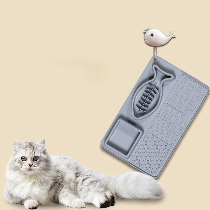 Multifunction Pet Slow Feeder Bowl & Licking Mat – Dog & Cat Anxiety Relief Feeder with Suction Cups