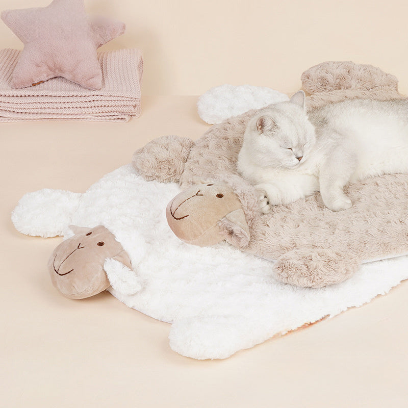 Soft Plush Pet Blanket & Mat for Cats and Dogs – Cozy Air-Conditioning Bed Pad for All Seasons