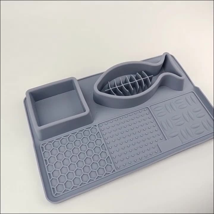 Multifunction Pet Slow Feeder Bowl & Licking Mat – Dog & Cat Anxiety Relief Feeder with Suction Cups