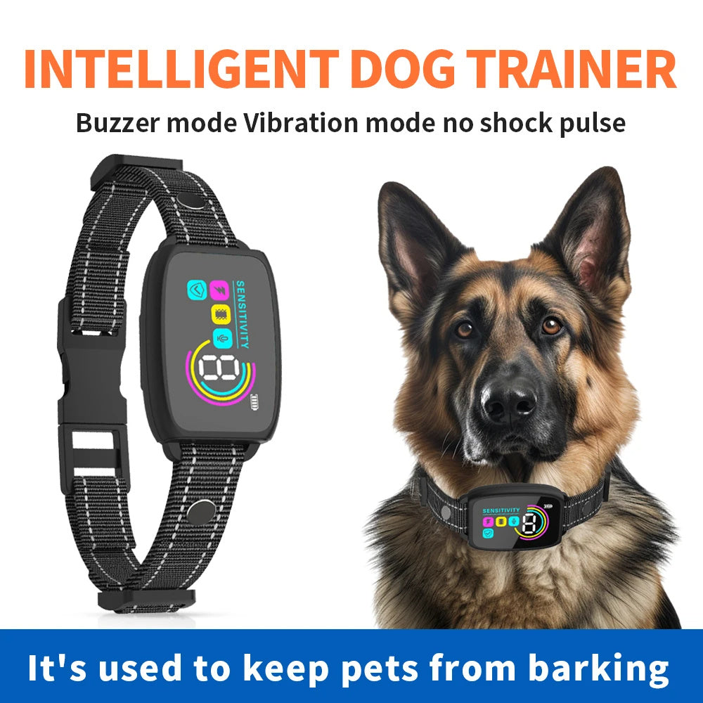 Smart Automatic Anti-Barking Dog Collar – Waterproof Rechargeable Trainer