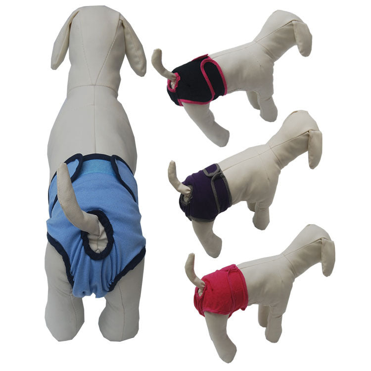 Dog Physiological Shorts – Waterproof Adjustable Diaper Pants with Cute Patterns for Puppies & Small Dogs