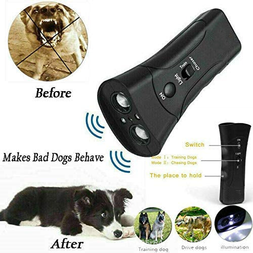3-in-1 Ultrasonic Dog Repeller & Trainer – Anti-Barking Control Device