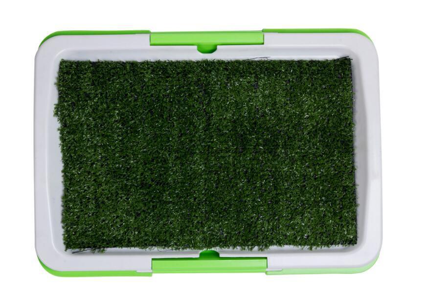 Flat Pet Toilet with Grass Pad – Indoor Dog Potty for Easy Training