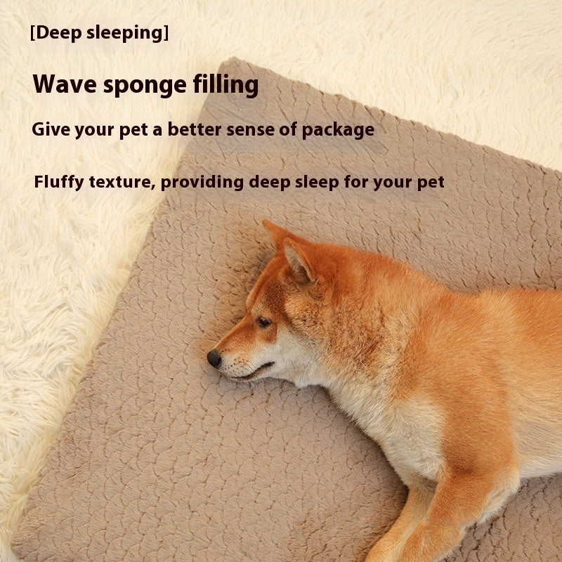 Winter Warm Plush Pet Bed for Cats & Dogs – Soft Cozy Sleeping Nest for Cold Weather Comfort