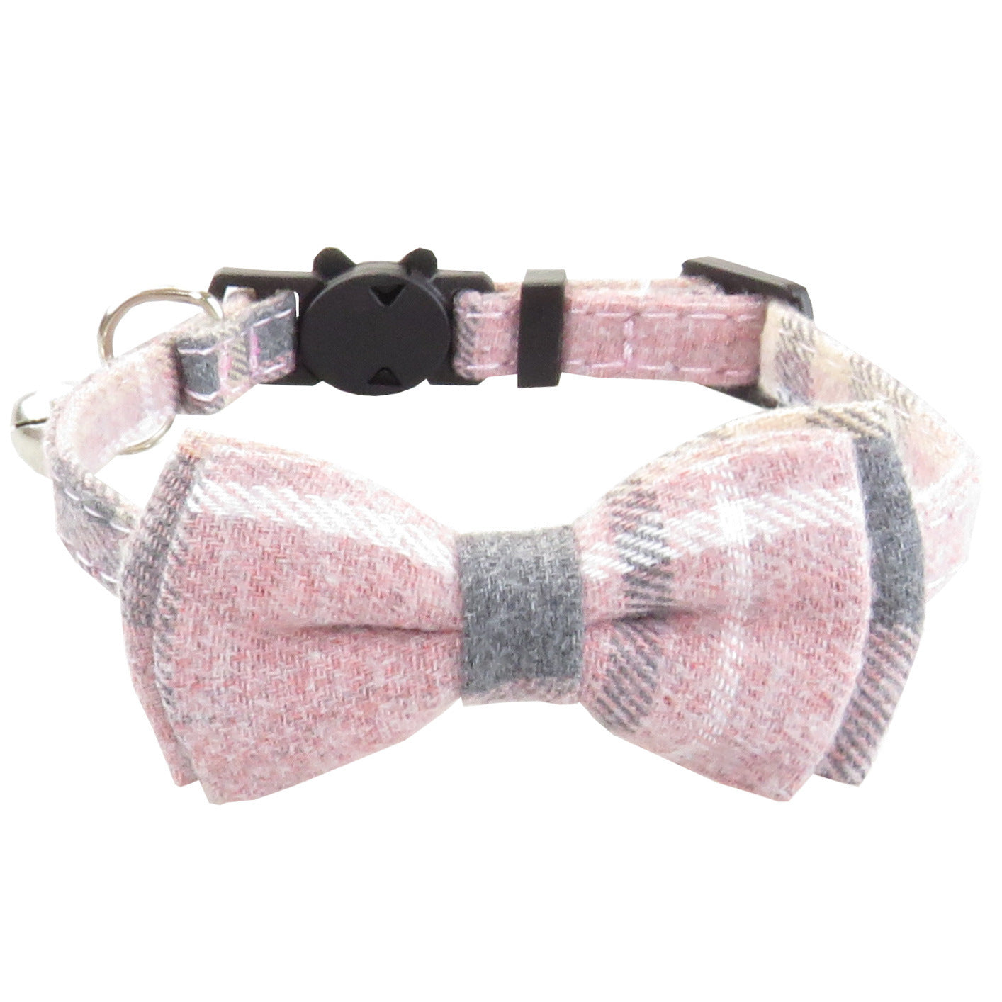 Plaid Bow Tie Cat Collar Bandana – Adjustable Breakaway Collar for Cats & Small Pets