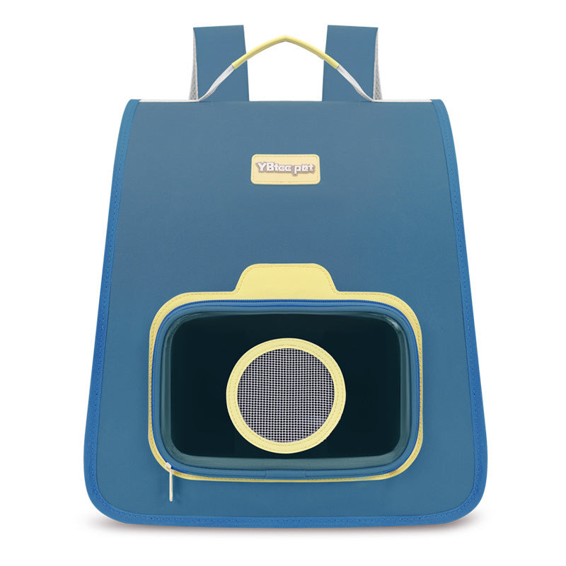 Portable Pet Backpack Carrier – Breathable Travel Bag for Cats & Dogs with Ventilation Window