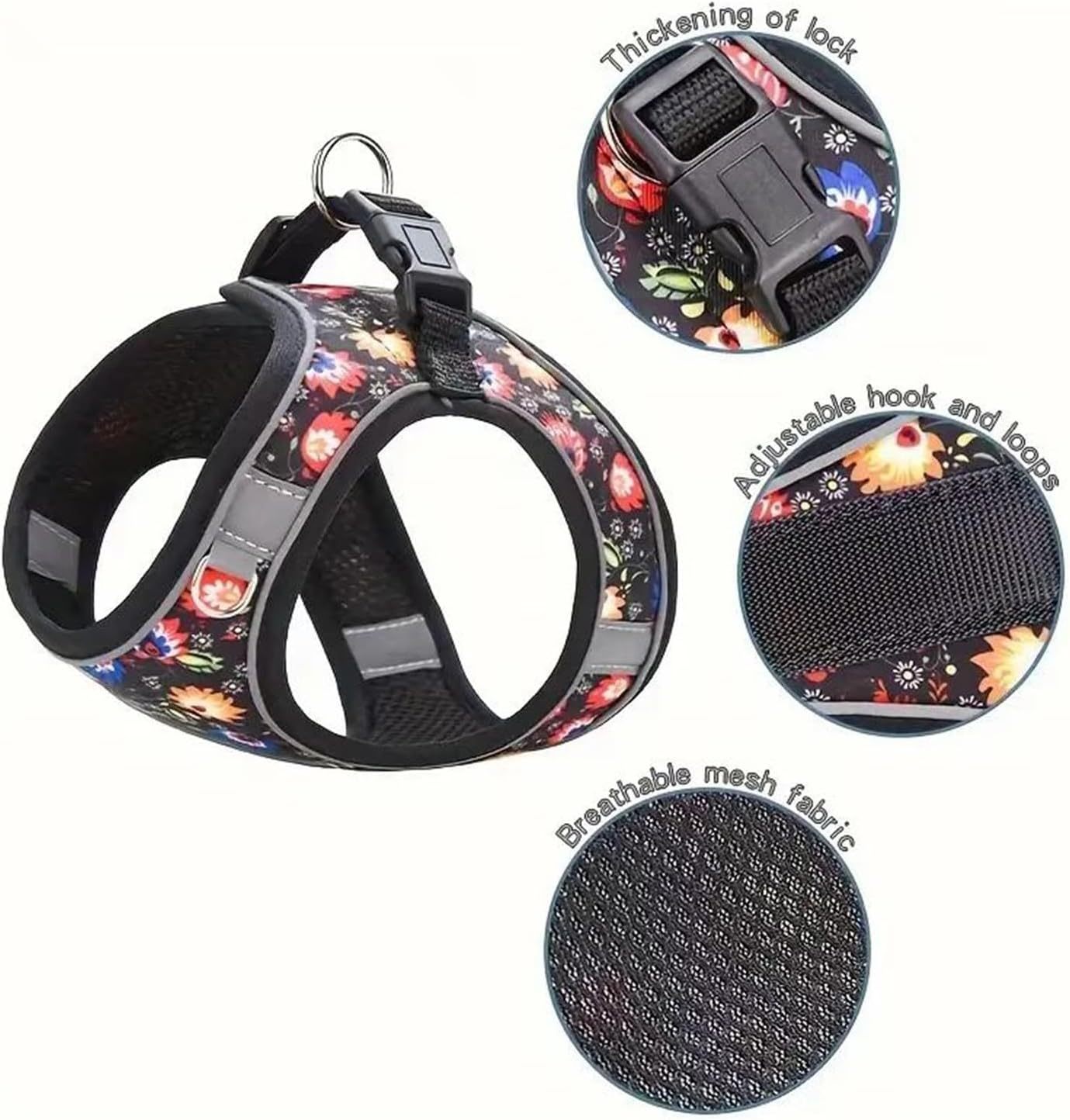 Step-In No-Pull Dog Harness & Leash Set – Adjustable Soft Mesh Reflective Vest for Small & Medium Dogs