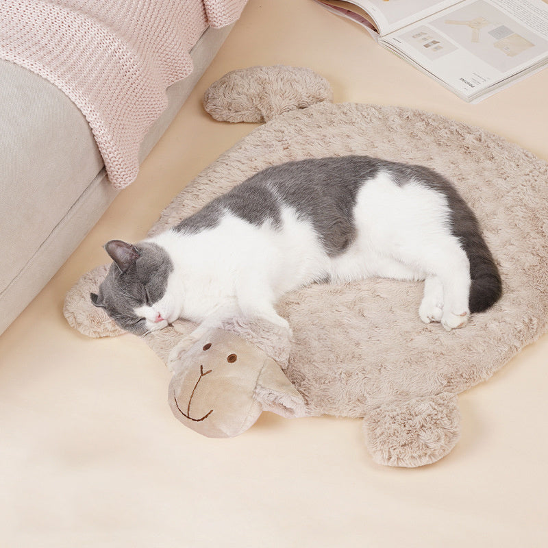 Soft Plush Pet Blanket & Mat for Cats and Dogs – Cozy Air-Conditioning Bed Pad for All Seasons