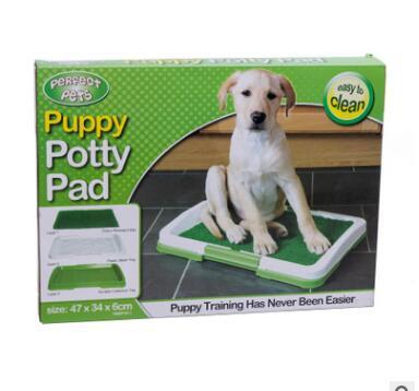 Flat Pet Toilet with Grass Pad – Indoor Dog Potty for Easy Training
