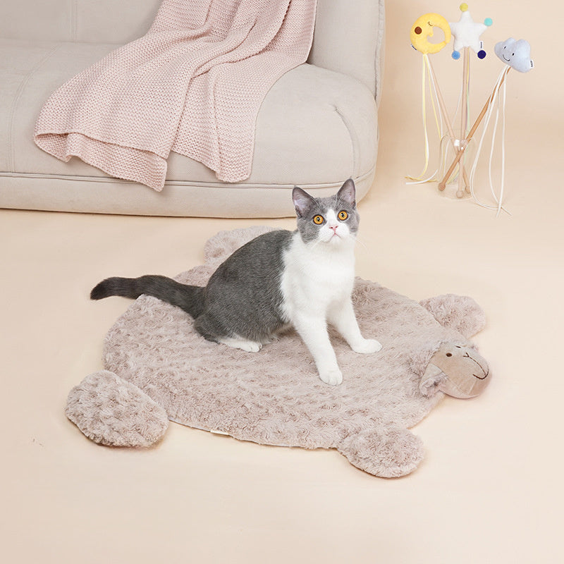 Soft Plush Pet Blanket & Mat for Cats and Dogs – Cozy Air-Conditioning Bed Pad for All Seasons