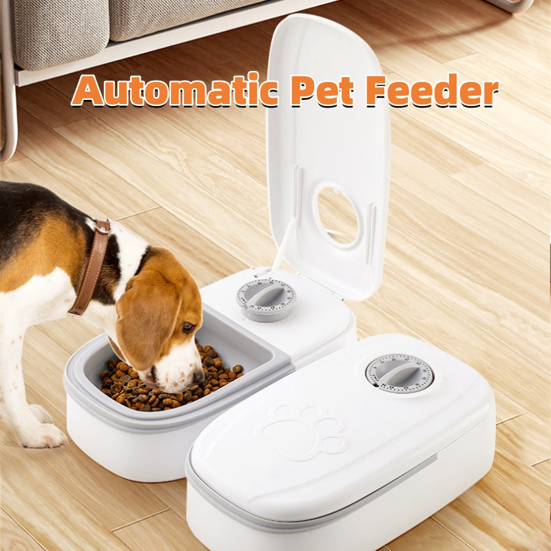 Automatic Smart Pet Feeder – Timed Food Dispenser with Stainless Steel Bowl for Cats & Dogs