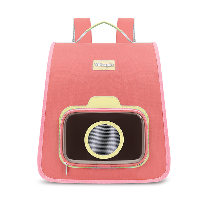 Portable Pet Backpack Carrier – Breathable Travel Bag for Cats & Dogs with Ventilation Window
