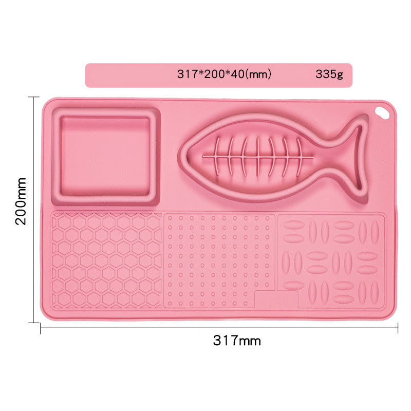 Multifunction Pet Slow Feeder Bowl & Licking Mat – Dog & Cat Anxiety Relief Feeder with Suction Cups