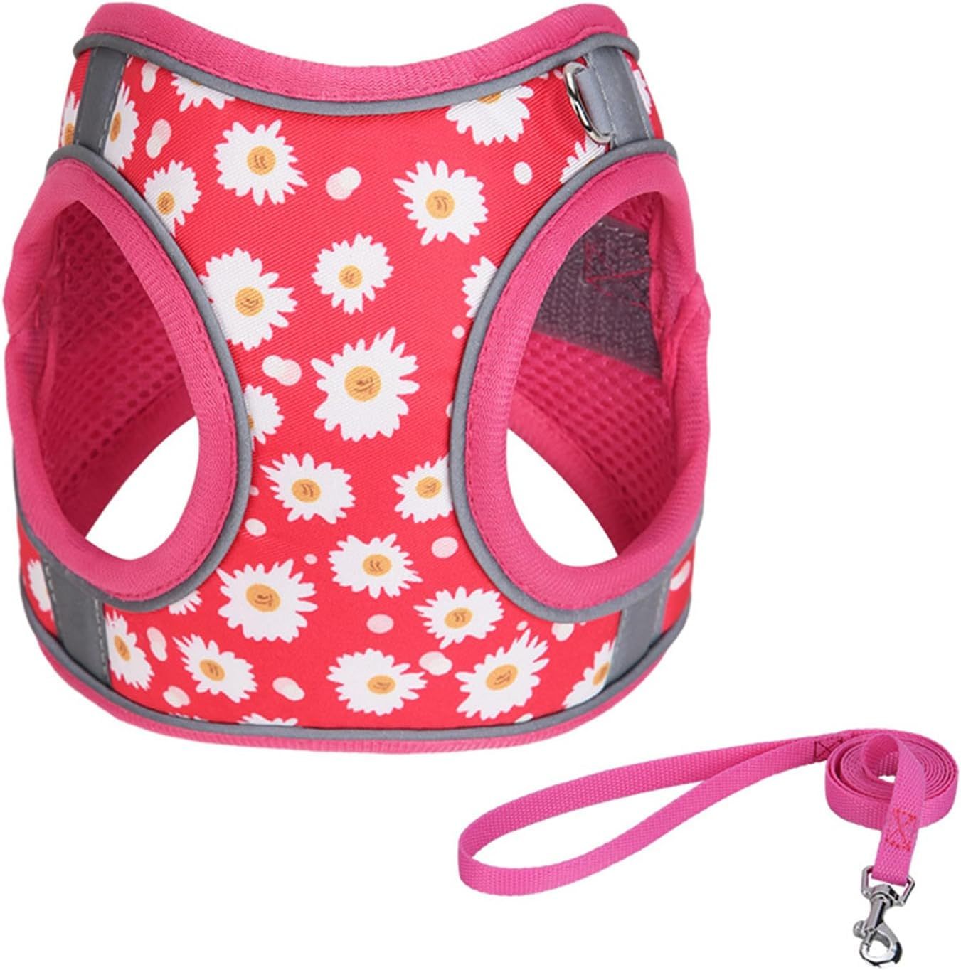 Step-In No-Pull Dog Harness & Leash Set – Adjustable Soft Mesh Reflective Vest for Small & Medium Dogs